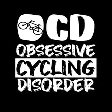 OCD OBSESSIVE CYCLING DISORDER - Bicycle Themed T-Shirt-Black-S-Custom One Express