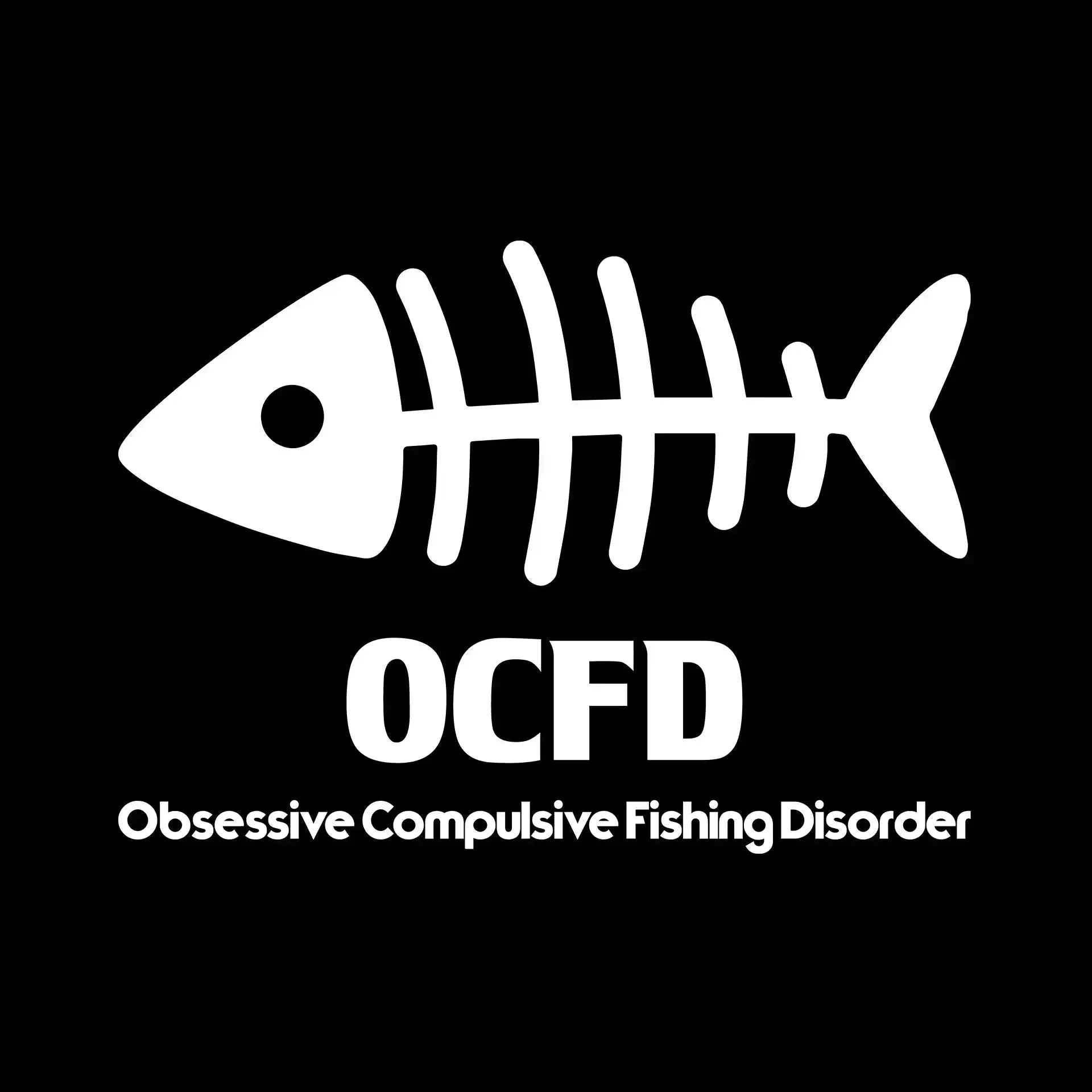OCFD obsessive compulsive fishing disorder - Fishing Themed T-Shirt-Black-S-Custom One Express
