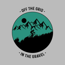 OFF THE GRID - IN THE GRAVEL - Bicycle Themed T-Shirt-Blue-S-Custom One Express