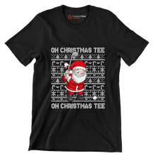 OH CHRISTMAS TEE! OH CHRISTMAS TEE! - Golf Themed T-Shirt-Black-S-Custom One Express