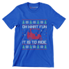 OH what fun it is to ride - Golf Themed T-Shirt-Blue-S-Custom One Express