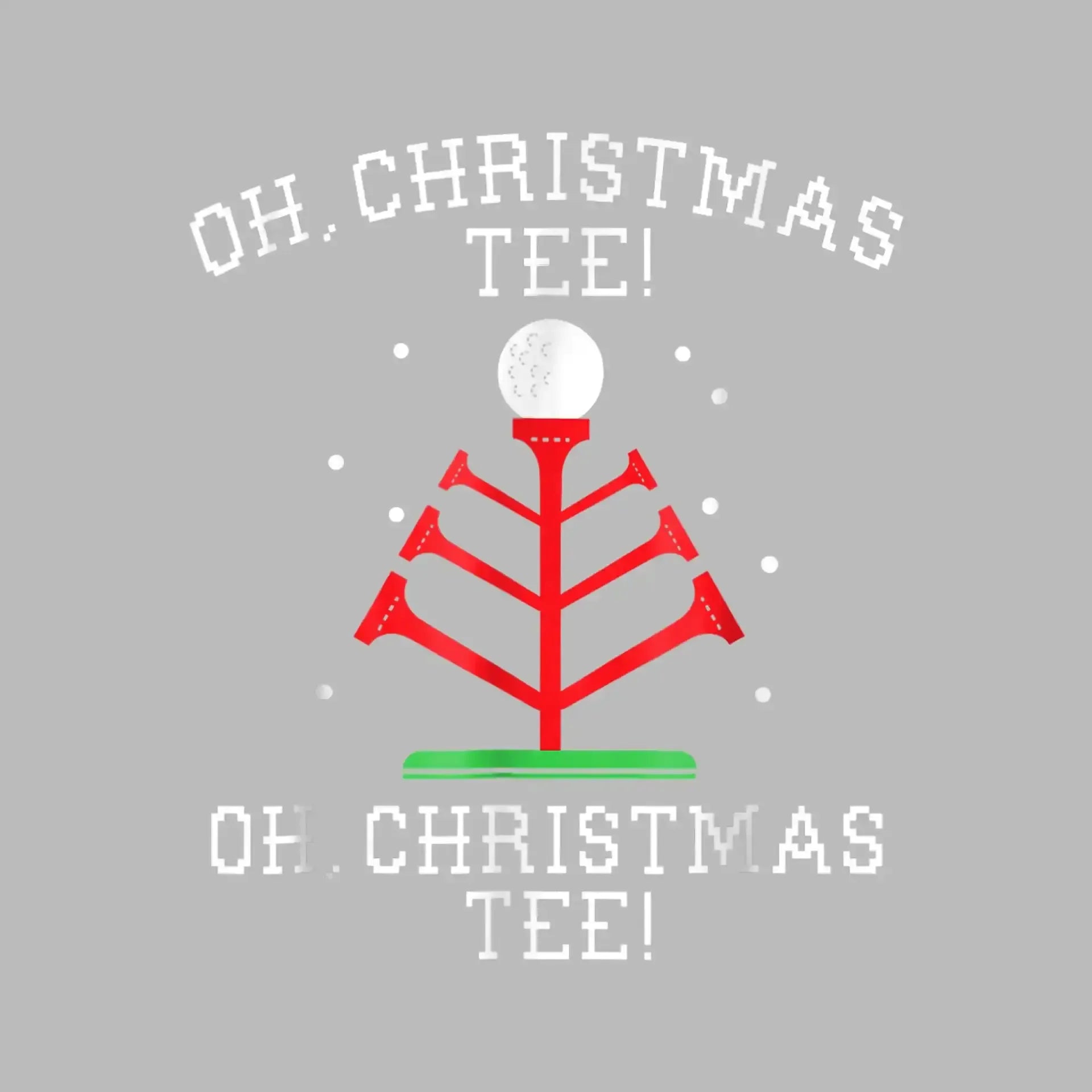 OH. CHRISTMAS TEE! OH. CHRISTMAS TEE! - Golf Themed T-Shirt-Black-S-Custom One Express