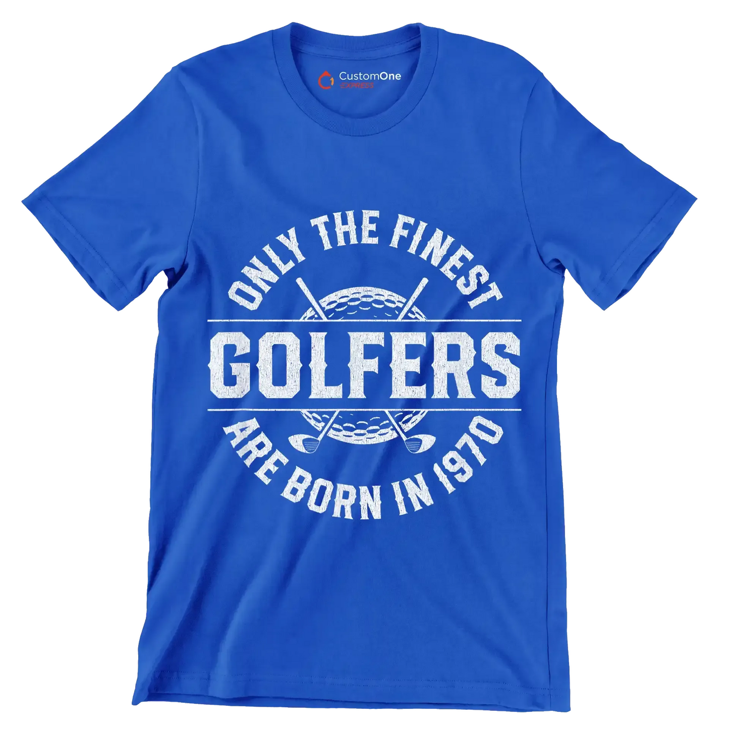 ONLY THE FINEST GOLFERS ARE BORN IN 1970 - Golf Themed T-Shirt-Blue-S-Custom One Express