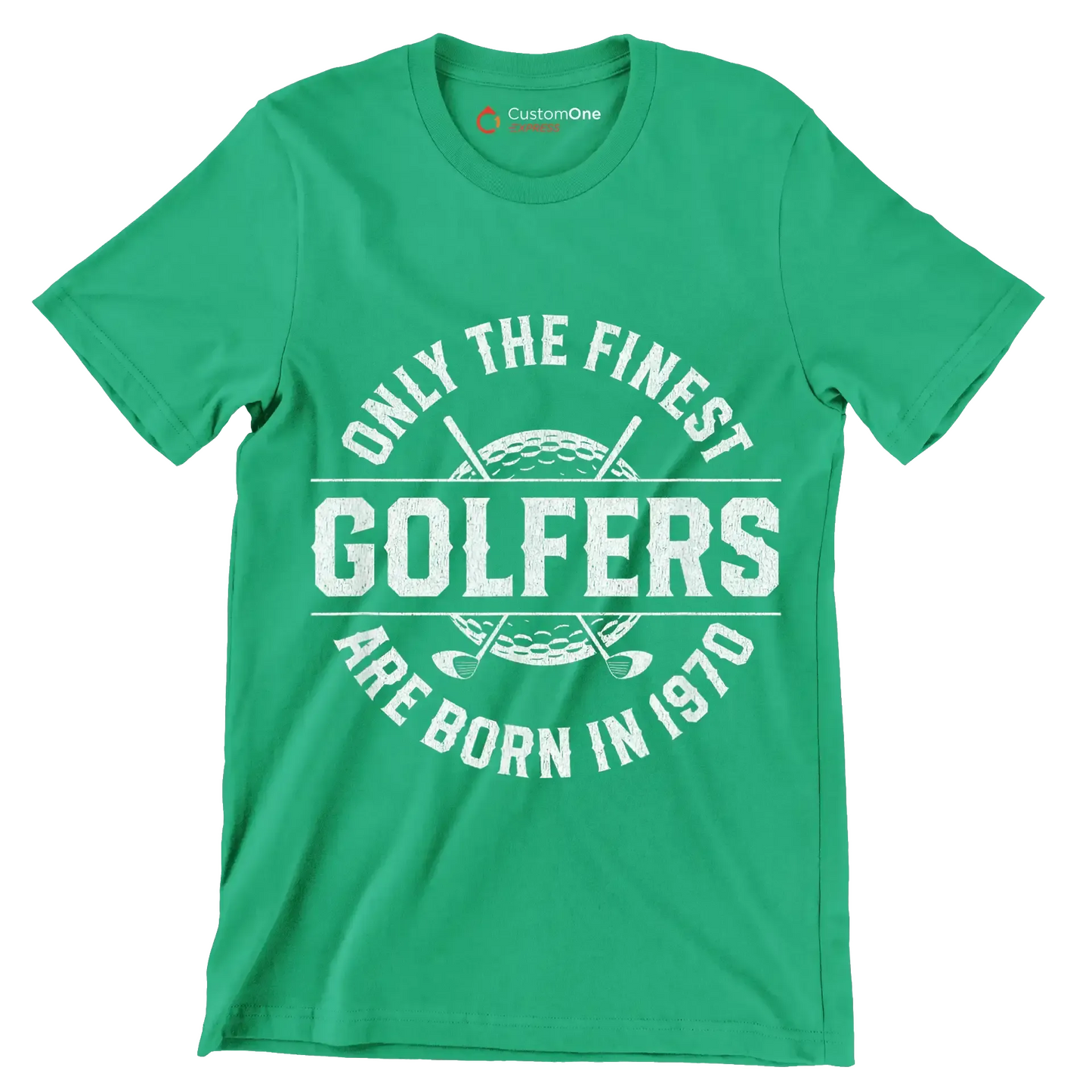 ONLY THE FINEST GOLFERS ARE BORN IN 1970 - Golf Themed T-Shirt-Green-S-Custom One Express