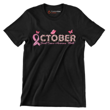 October Breast Cancer AwarenessMonth - Breast Cancer Awareness T-Shirt-Black-S-Custom One Express