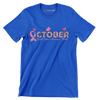 October Breast Cancer AwarenessMonth - Breast Cancer Awareness T-Shirt-Blue-S-Custom One Express