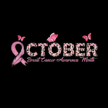 October Breast Cancer AwarenessMonth - Breast Cancer Awareness T-Shirt-Black-S-Custom One Express