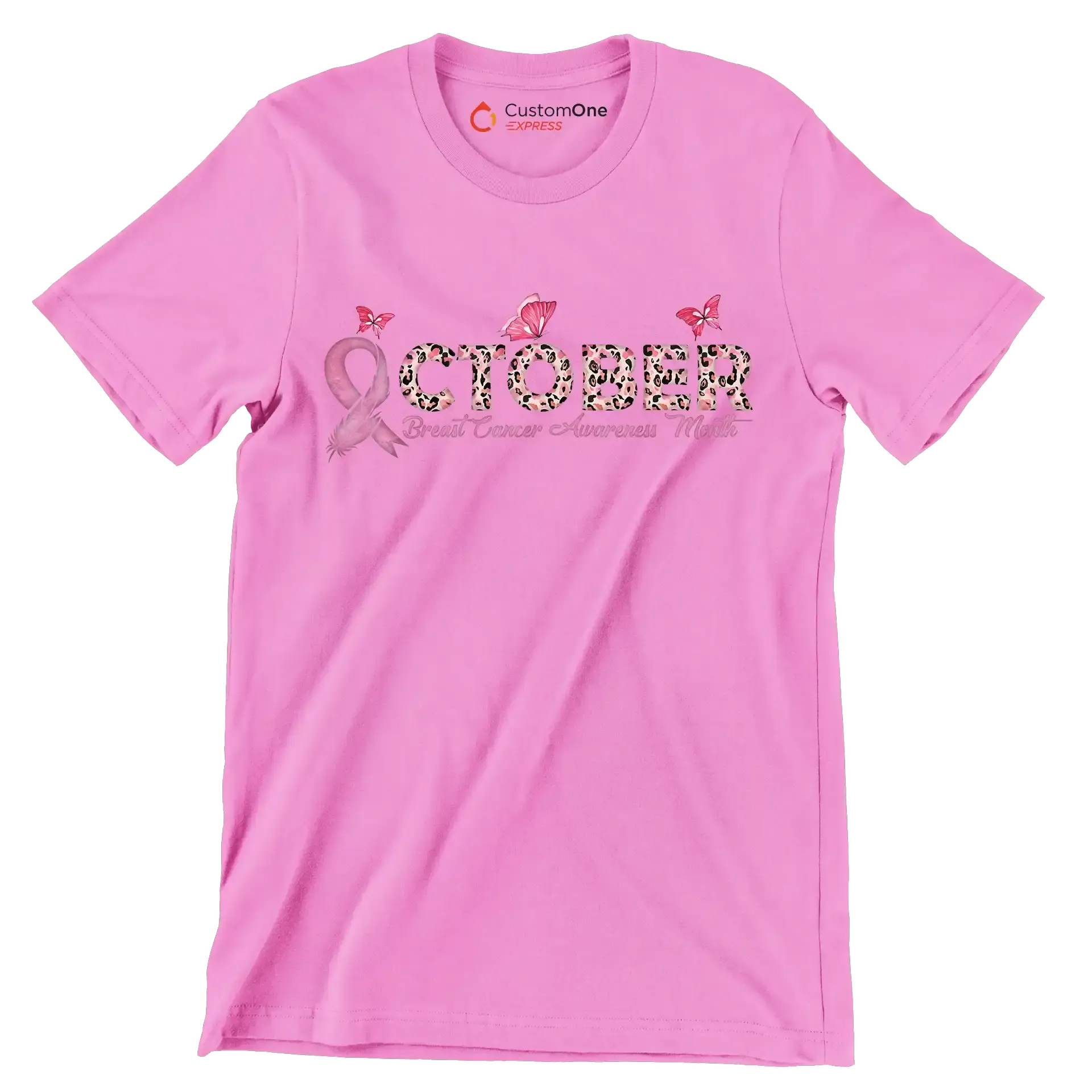 October Breast Cancer AwarenessMonth - Breast Cancer Awareness T-Shirt-Pink-S-Custom One Express