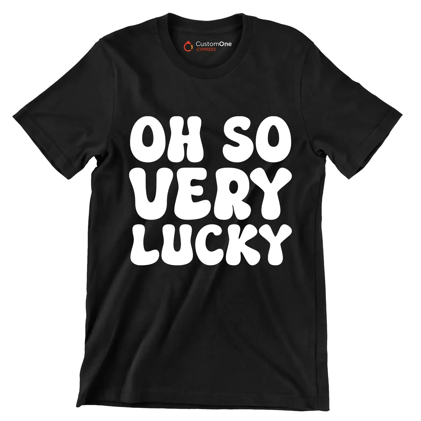 Oh So Very Lucky - St. Patrick's Day T-Shirt-Black-S-Custom One Express