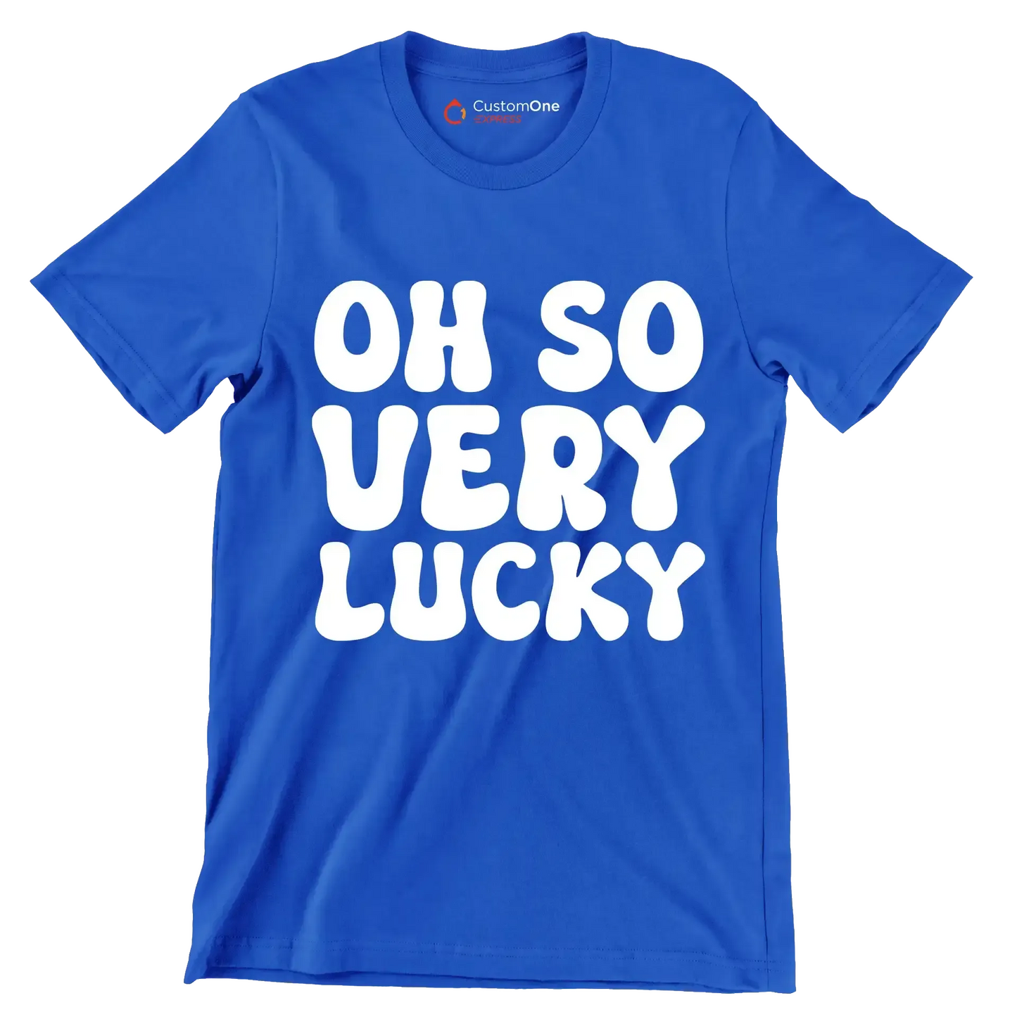 Oh So Very Lucky - St. Patrick's Day T-Shirt-Blue-S-Custom One Express