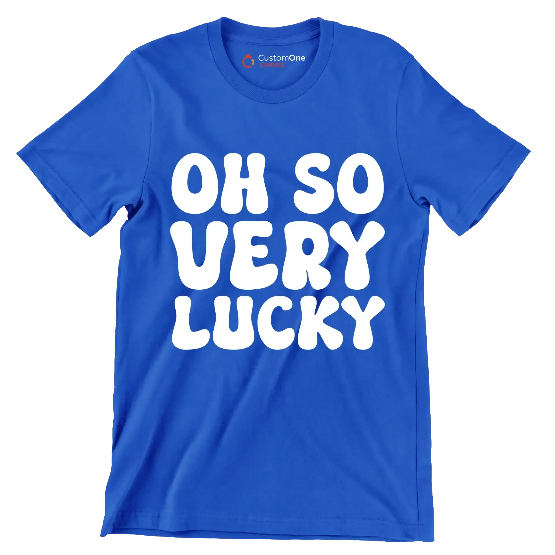 Oh So Very Lucky - St. Patrick's Day T-Shirt-Blue-S-Custom One Express