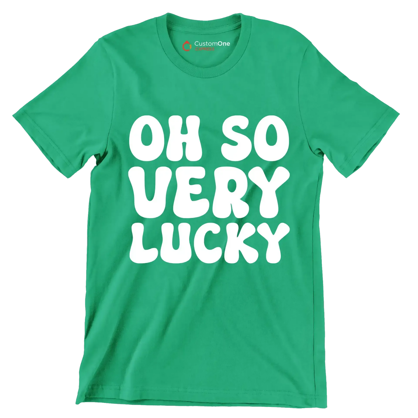 Oh So Very Lucky - St. Patrick's Day T-Shirt-Green-S-Custom One Express