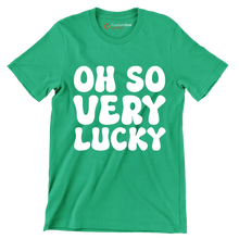 Oh So Very Lucky - St. Patrick's Day T-Shirt-Green-S-Custom One Express