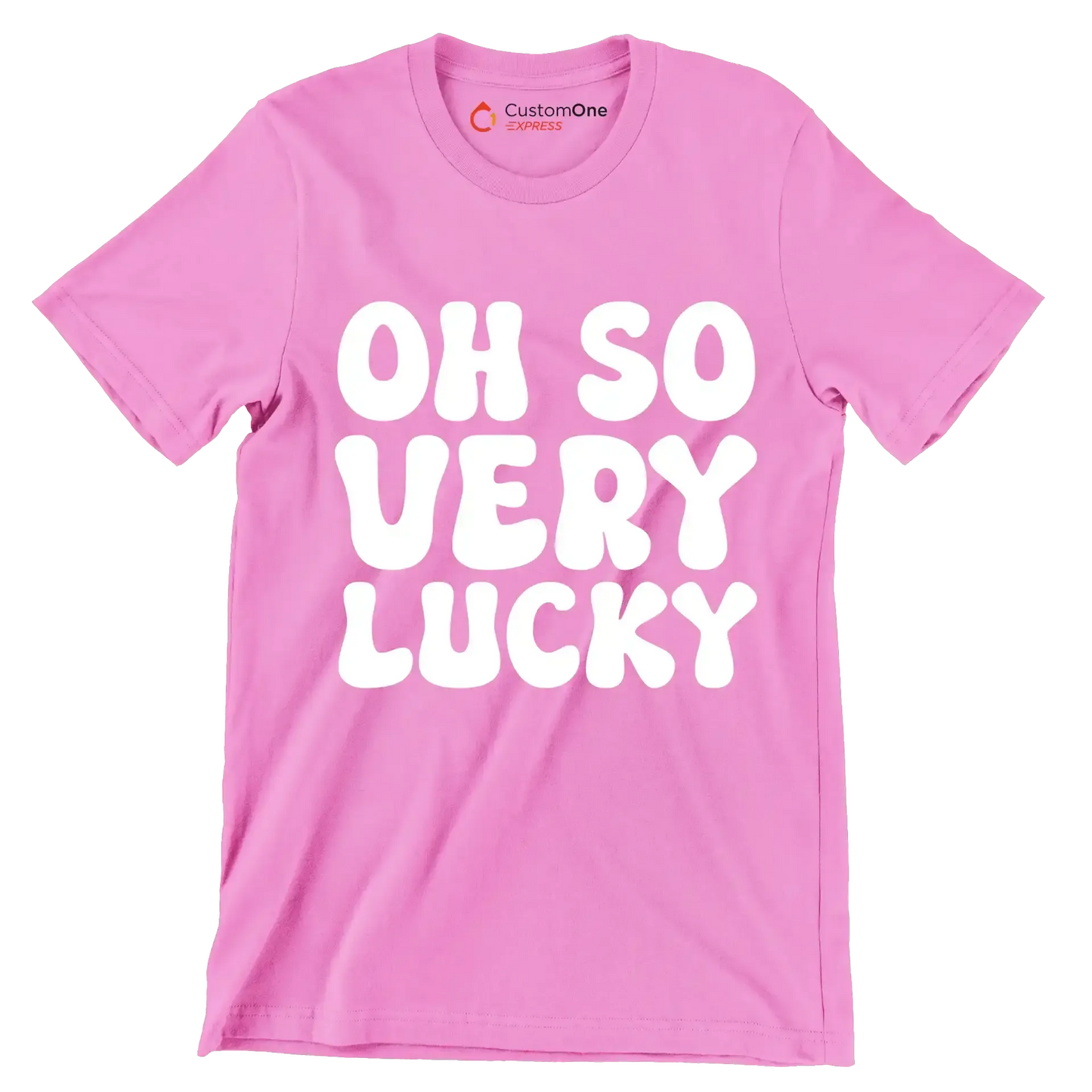 Oh So Very Lucky - St. Patrick's Day T-Shirt-Pink-S-Custom One Express