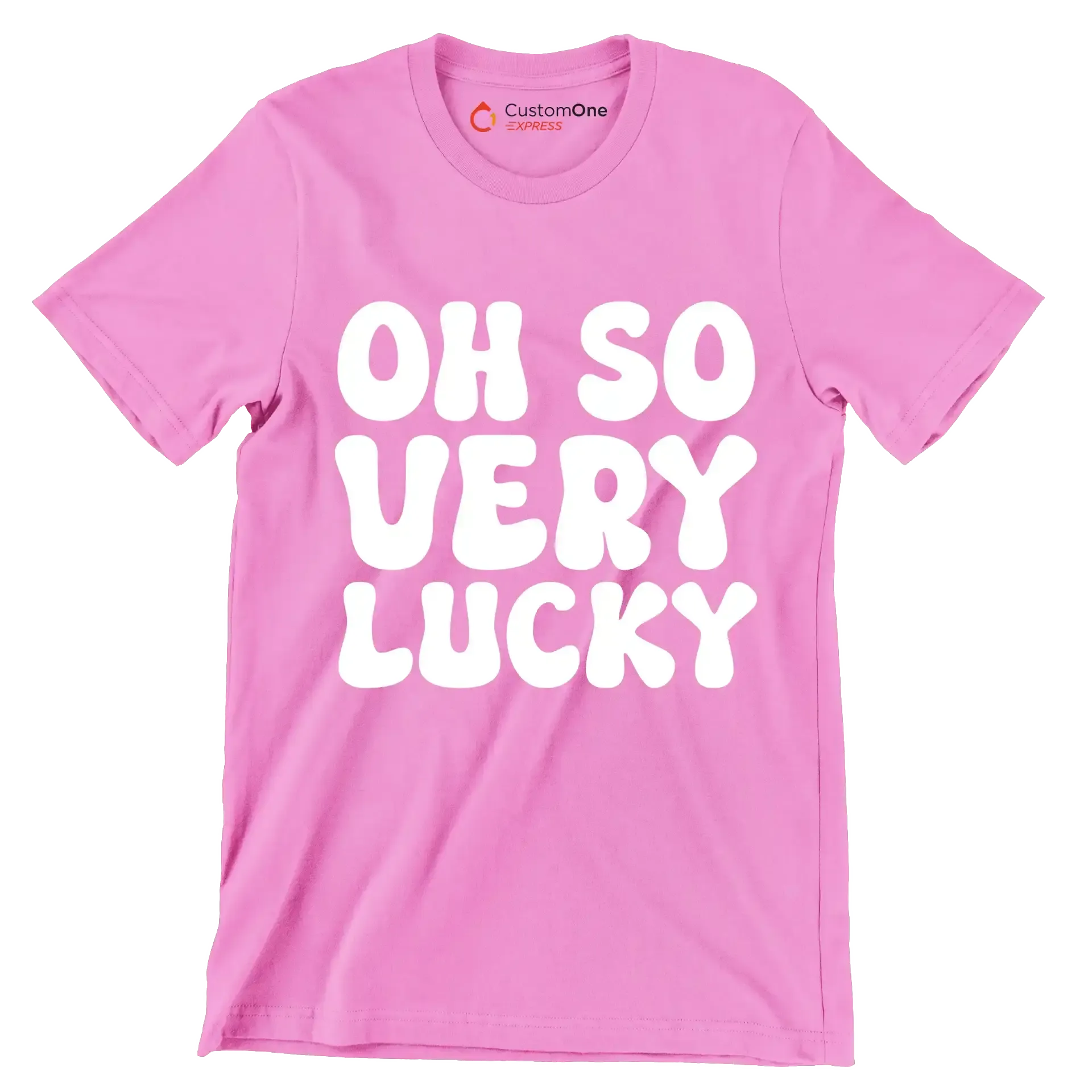 Oh So Very Lucky - St. Patrick's Day T-Shirt-Pink-S-Custom One Express