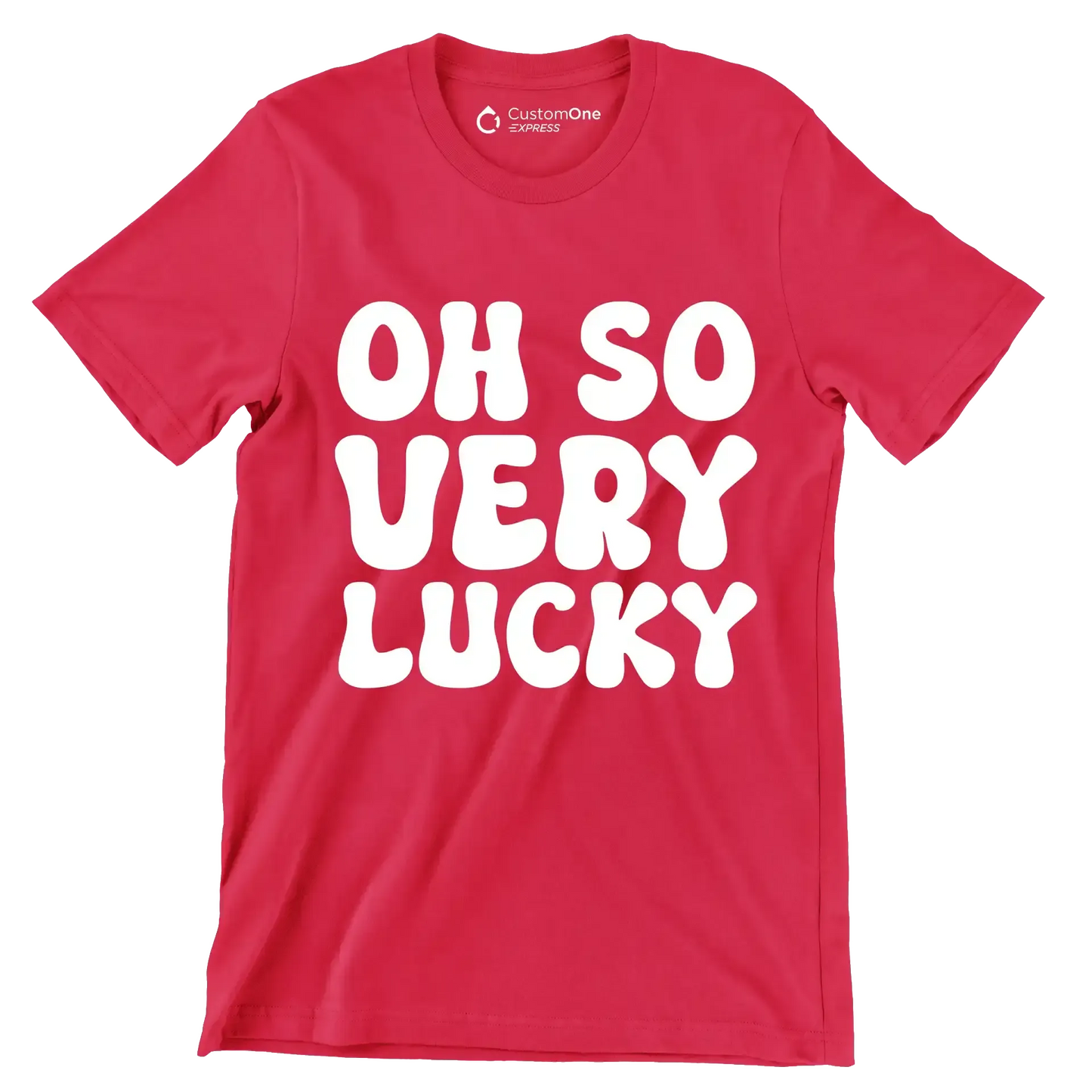 Oh So Very Lucky - St. Patrick's Day T-Shirt-Red-S-Custom One Express