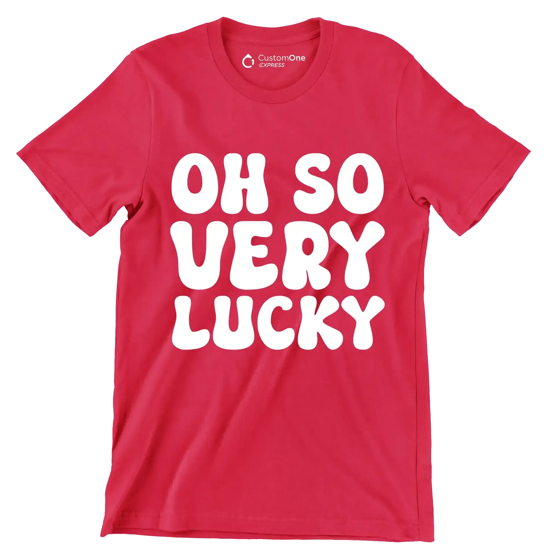 Oh So Very Lucky - St. Patrick's Day T-Shirt-Red-S-Custom One Express