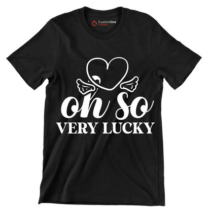 Oh so Very Lucky - St. Patrick's Day T-Shirt-Black-S-Custom One Express