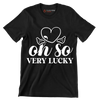 Oh so Very Lucky - St. Patrick's Day T-Shirt-Black-S-Custom One Express