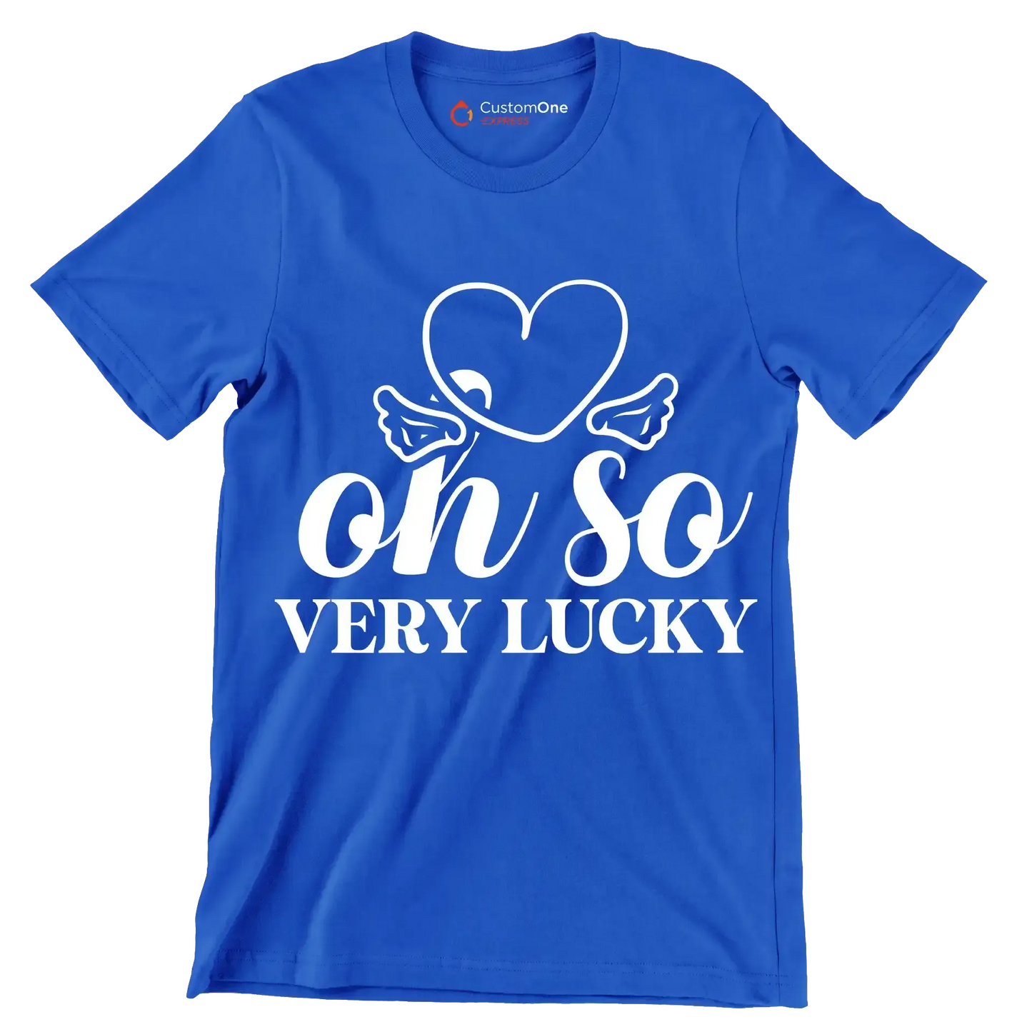 Oh so Very Lucky - St. Patrick's Day T-Shirt-Blue-S-Custom One Express