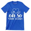 Oh so Very Lucky - St. Patrick's Day T-Shirt-Blue-S-Custom One Express