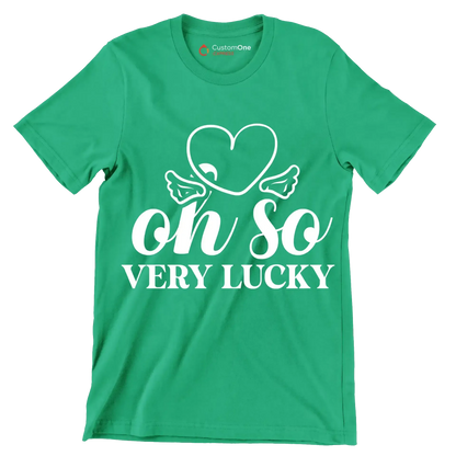Oh so Very Lucky - St. Patrick's Day T-Shirt-Green-S-Custom One Express