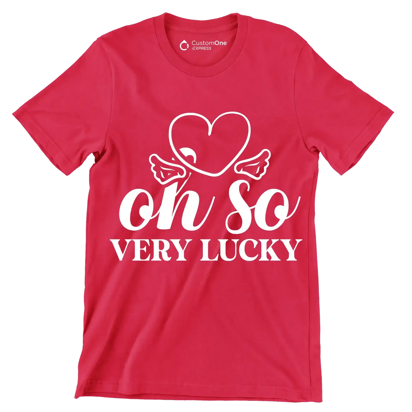 Oh so Very Lucky - St. Patrick's Day T-Shirt-Red-S-Custom One Express