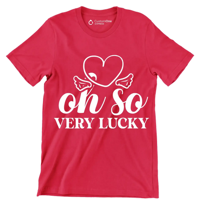 Oh so Very Lucky - St. Patrick's Day T-Shirt-Red-S-Custom One Express