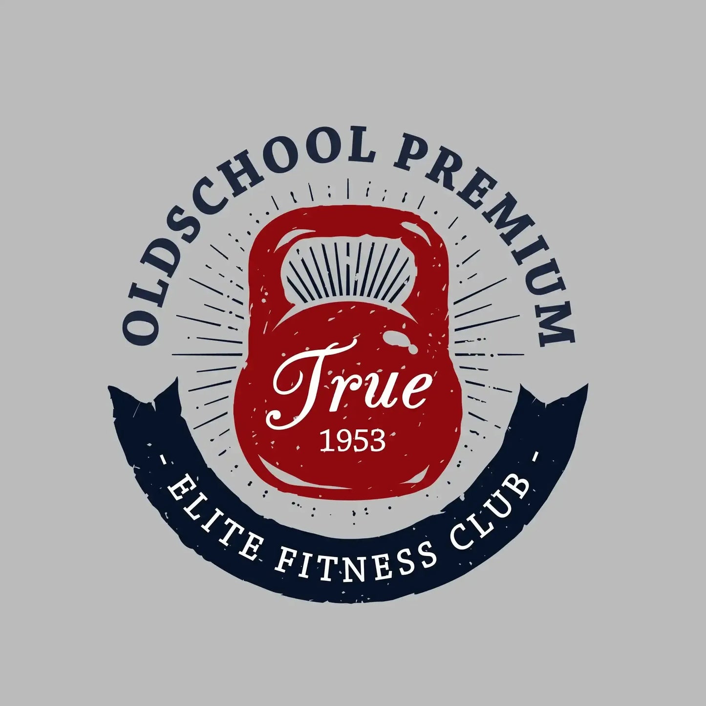 Old School Premium Elite Fitness Club - Gym Themed T-Shirt-Blue-S-Custom One Express