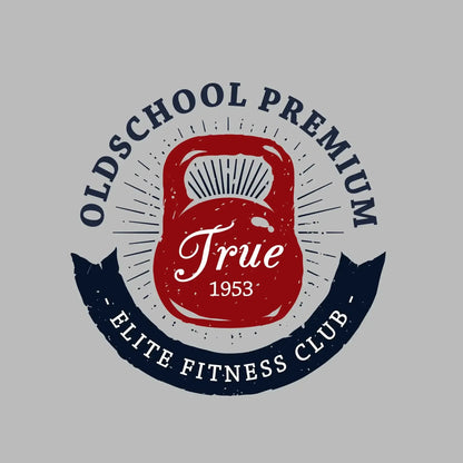 Old School Premium Elite Fitness Club - Gym Themed T-Shirt-Blue-S-Custom One Express