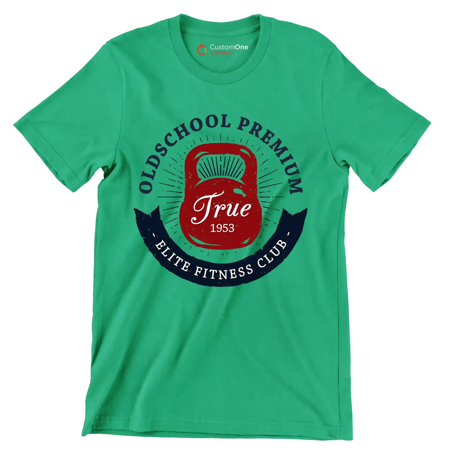 Old School Premium Elite Fitness Club - Gym Themed T-Shirt-Green-S-Custom One Express