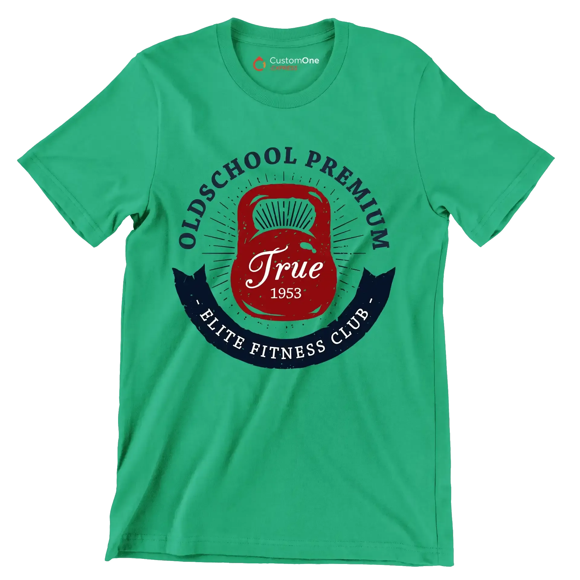 Old School Premium Elite Fitness Club - Gym Themed T-Shirt-Green-S-Custom One Express