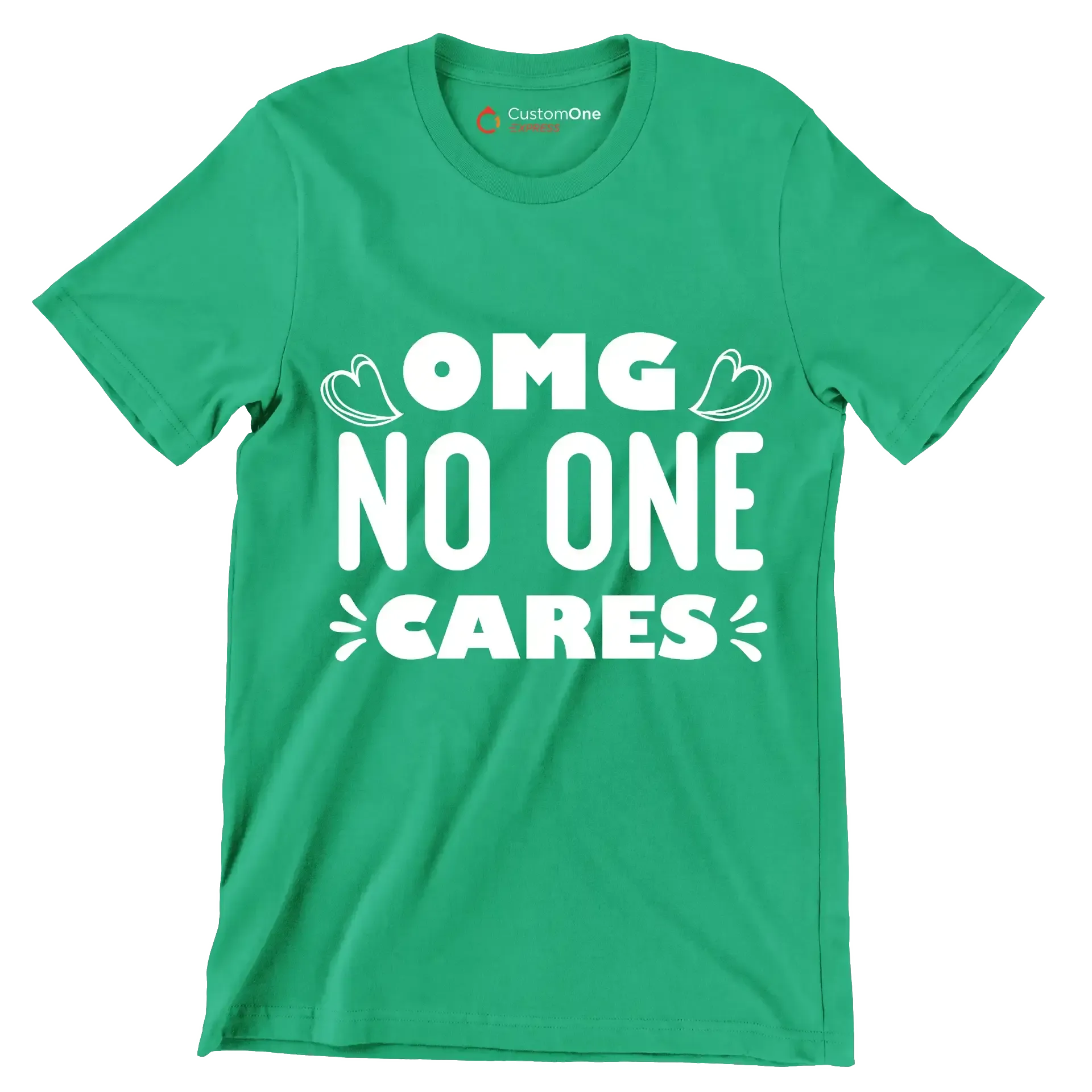 Omg no one cares - Sarcasm Themed T-Shirt-Black-S-Custom One Express