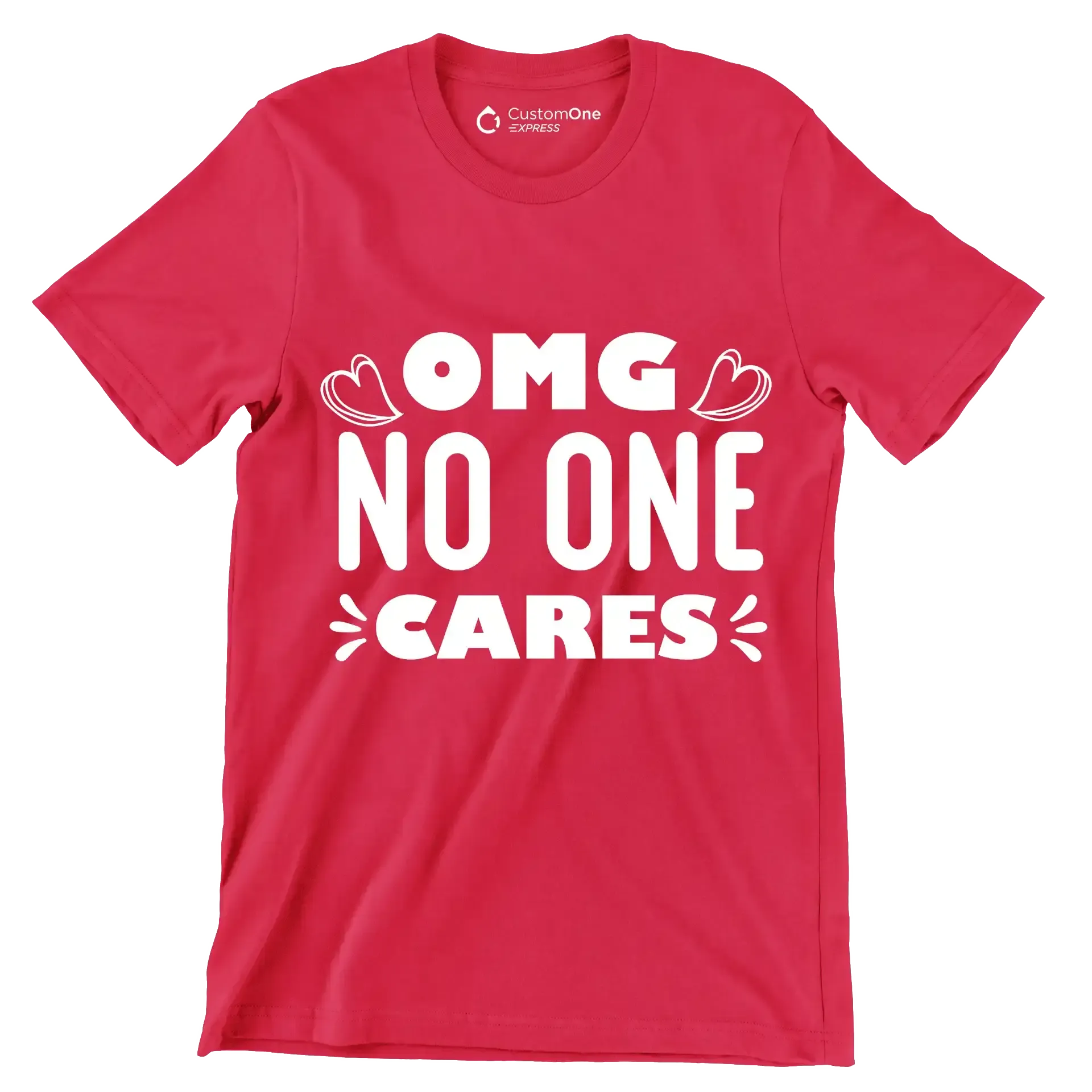 Omg no one cares - Sarcasm Themed T-Shirt-Black-S-Custom One Express