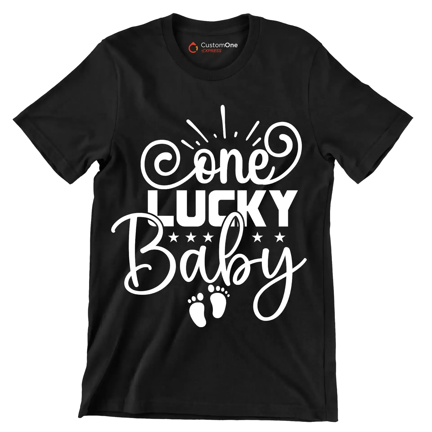 One Lucky Baby - St. Patrick's Day T-Shirt-Black-S-Custom One Express