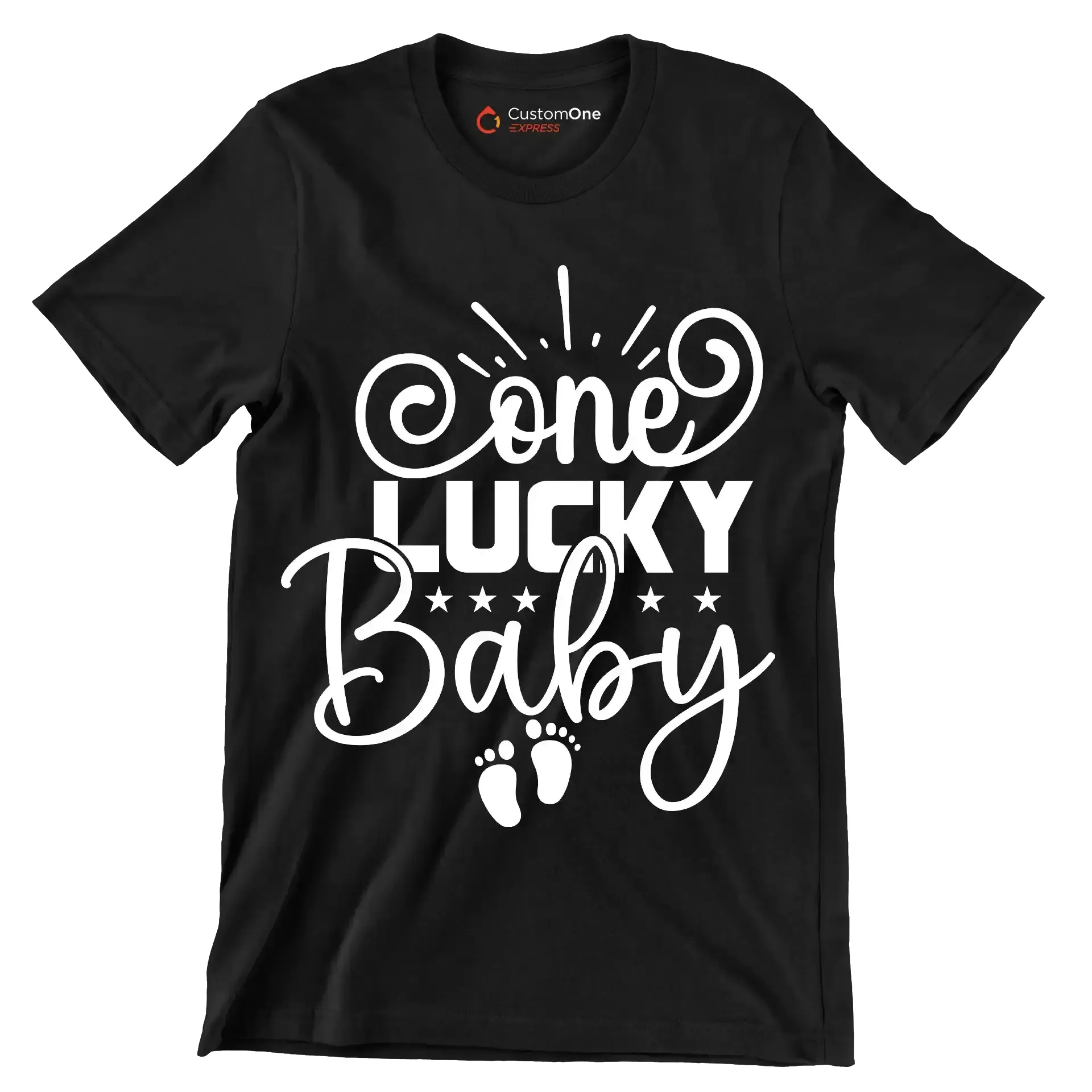 One Lucky Baby - St. Patrick's Day T-Shirt-Black-S-Custom One Express