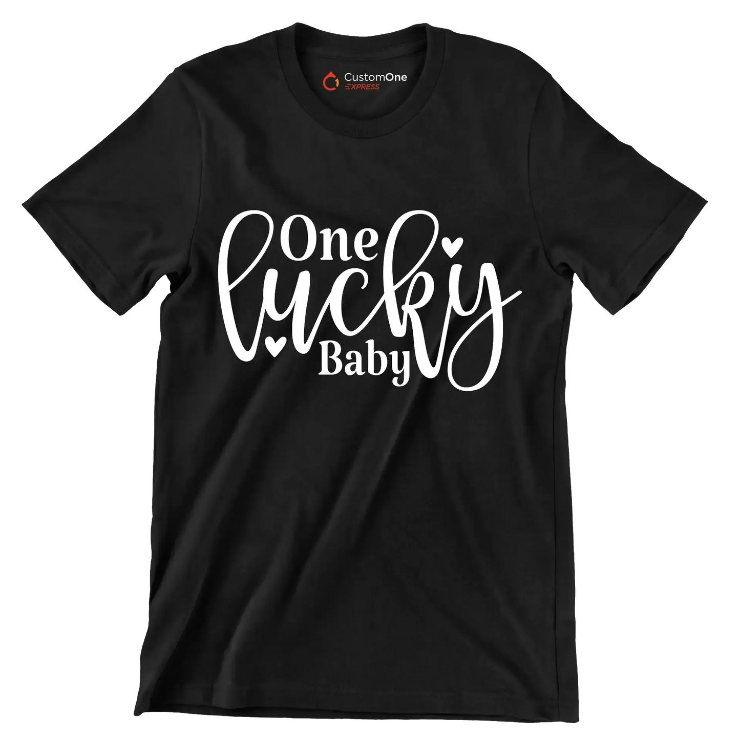 One Lucky Baby - St. Patrick's Day T-Shirt-Black-S-Custom One Express