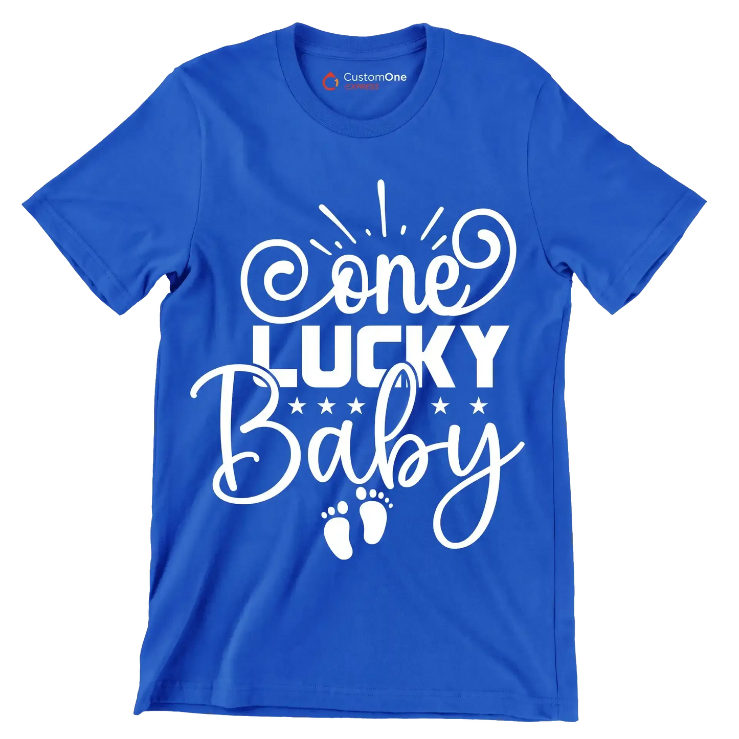 One Lucky Baby - St. Patrick's Day T-Shirt-Blue-S-Custom One Express