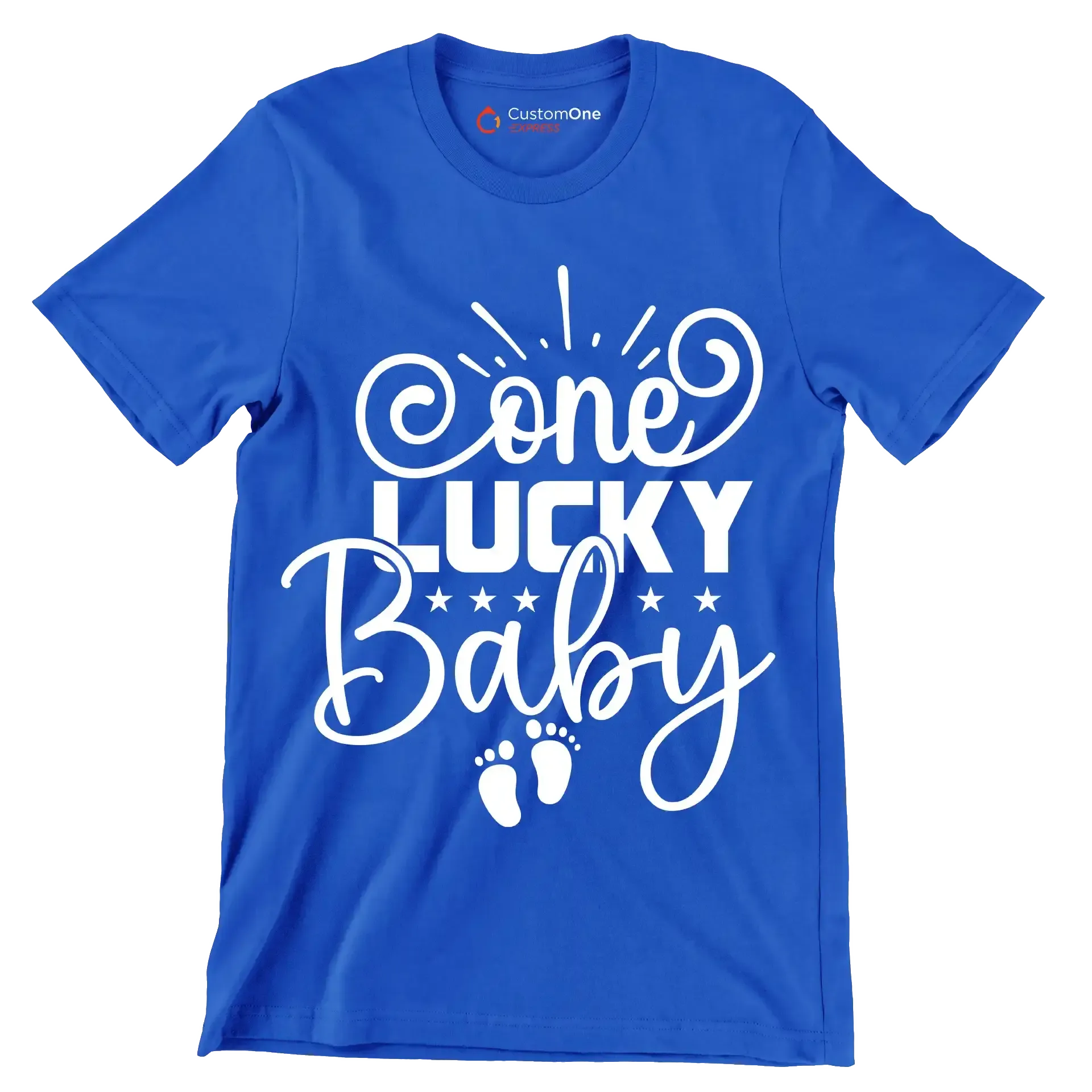 One Lucky Baby - St. Patrick's Day T-Shirt-Blue-S-Custom One Express