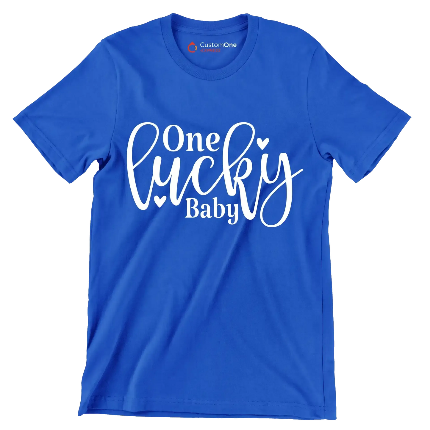 One Lucky Baby - St. Patrick's Day T-Shirt-Blue-S-Custom One Express
