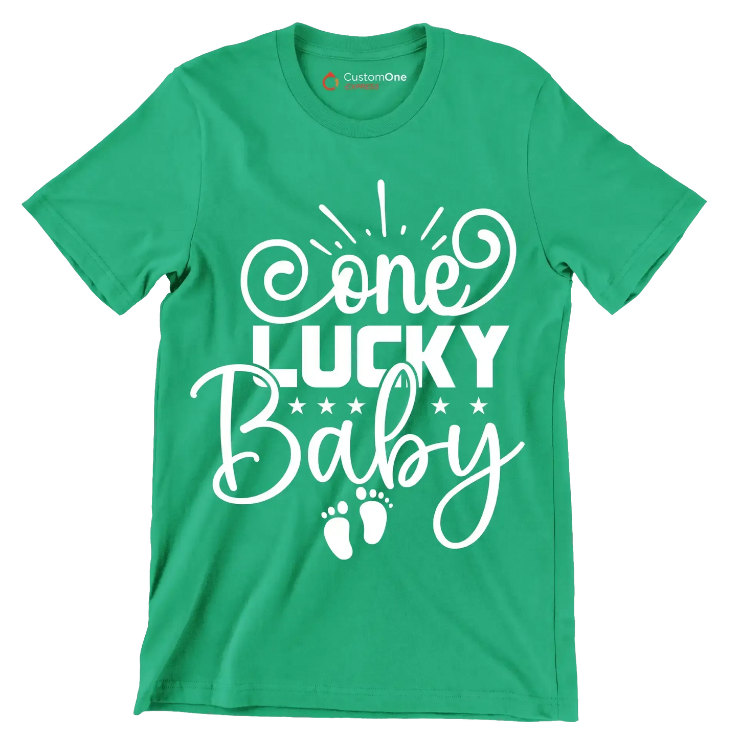 One Lucky Baby - St. Patrick's Day T-Shirt-Green-S-Custom One Express