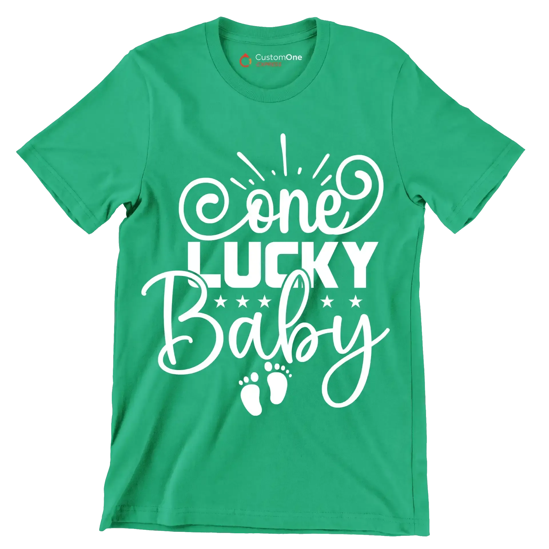 One Lucky Baby - St. Patrick's Day T-Shirt-Green-S-Custom One Express