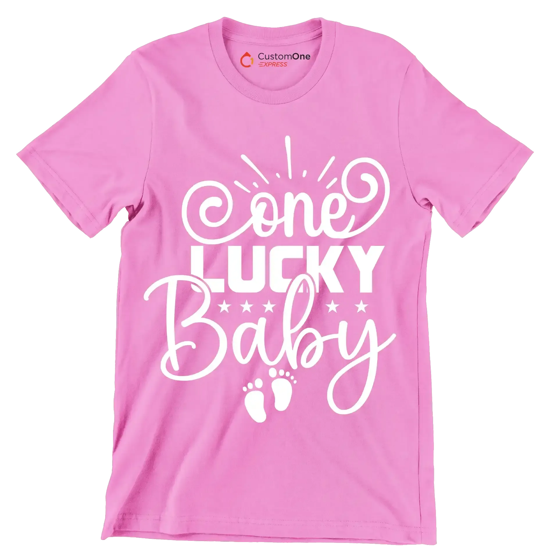 One Lucky Baby - St. Patrick's Day T-Shirt-Pink-S-Custom One Express