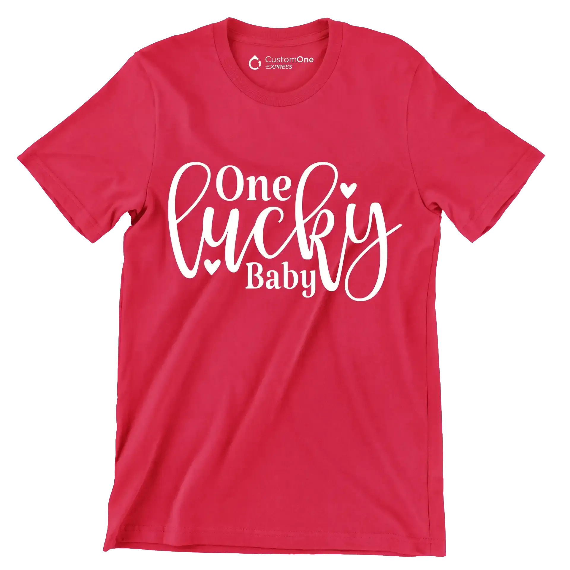 One Lucky Baby - St. Patrick's Day T-Shirt-Red-S-Custom One Express