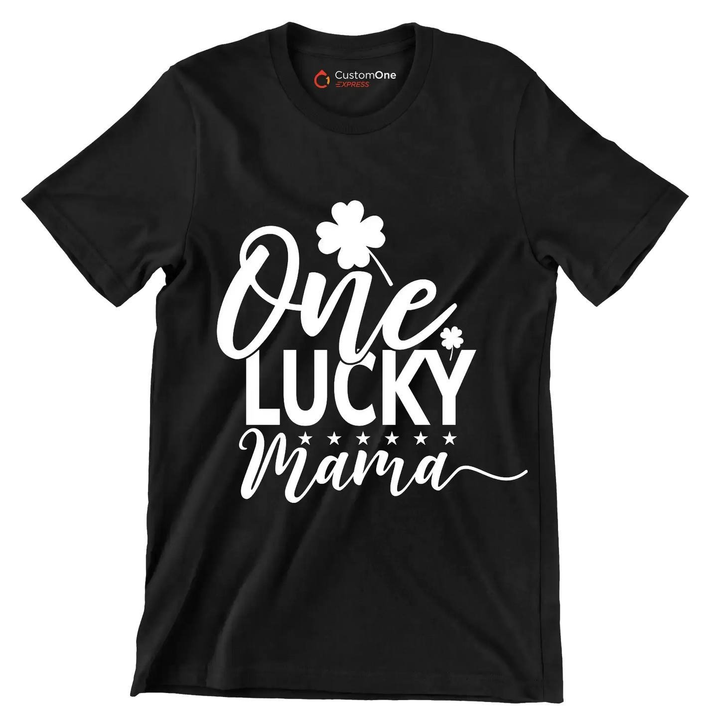 One Lucky Mama - St. Patrick's Day T-Shirt-Black-S-Custom One Express