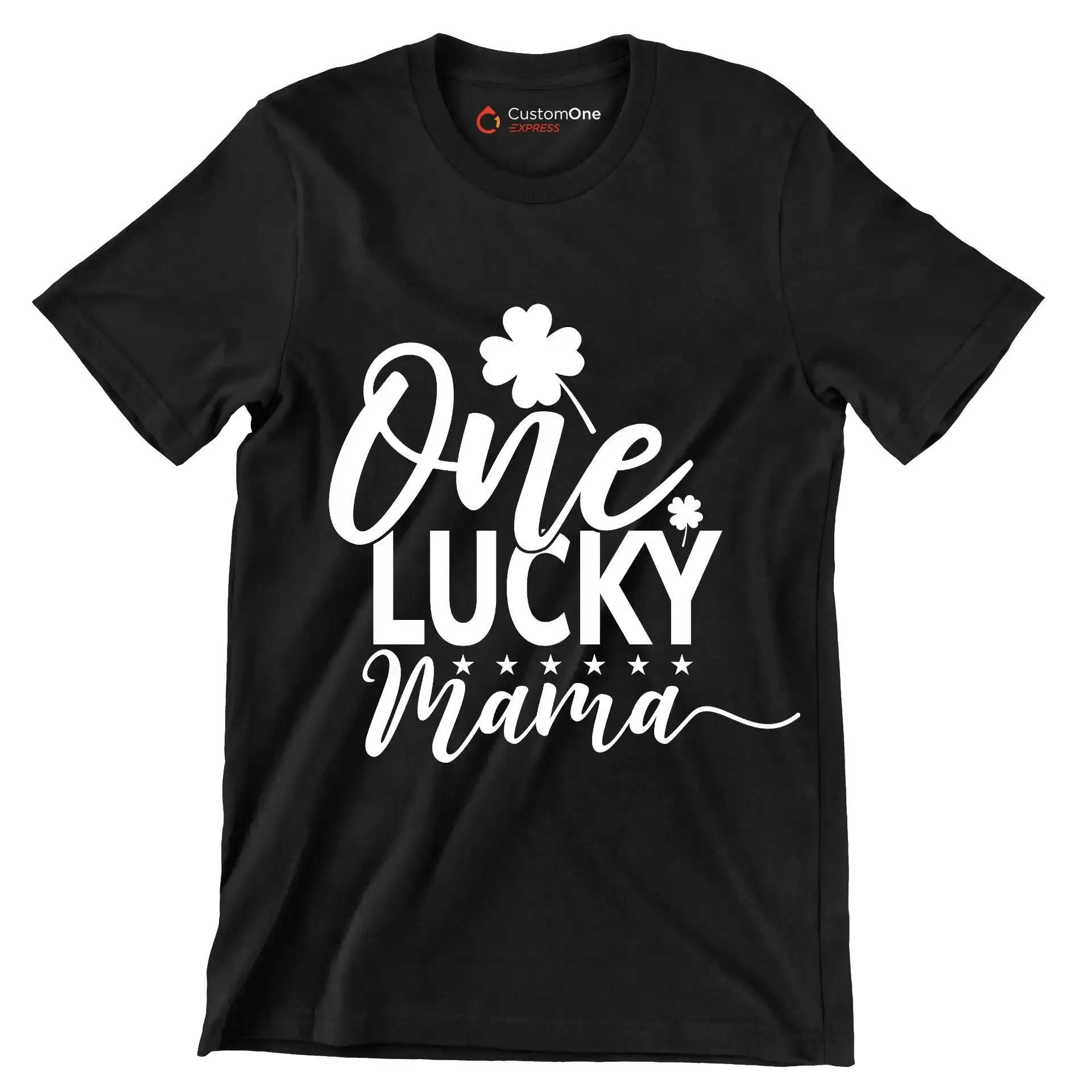 One Lucky Mama - St. Patrick's Day T-Shirt-Black-S-Custom One Express