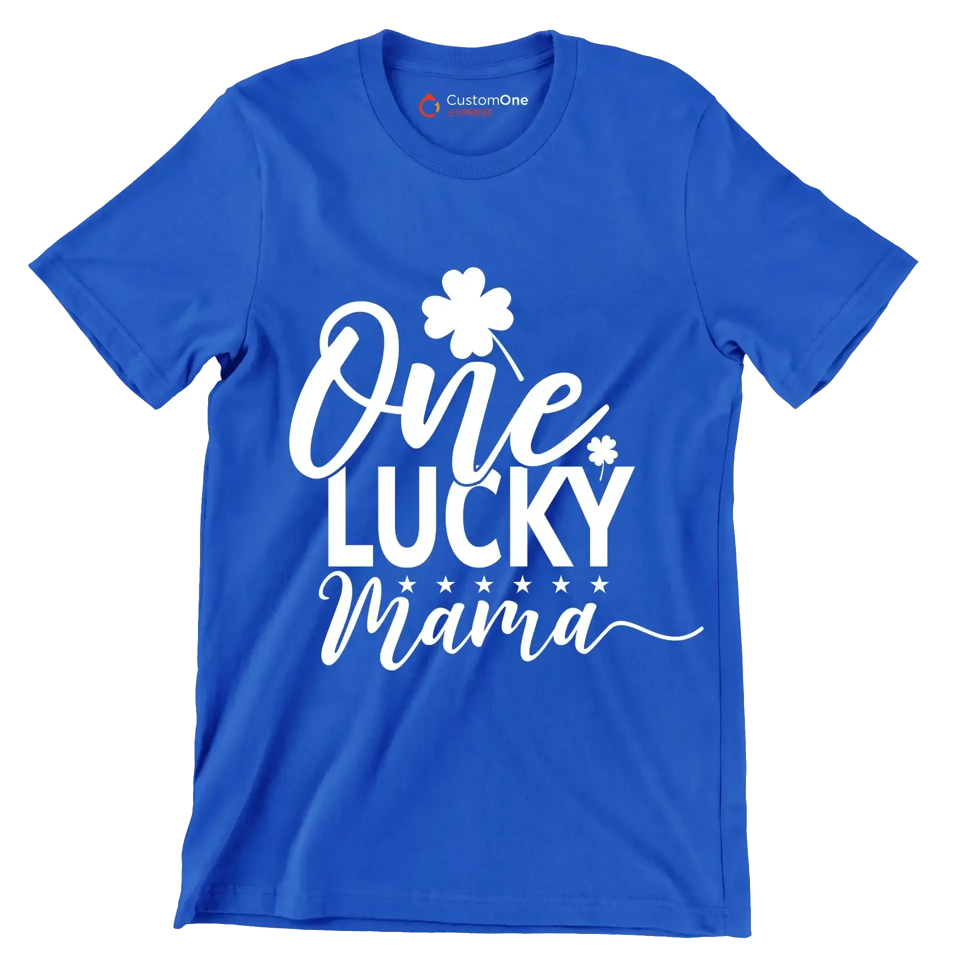 One Lucky Mama - St. Patrick's Day T-Shirt-Blue-S-Custom One Express