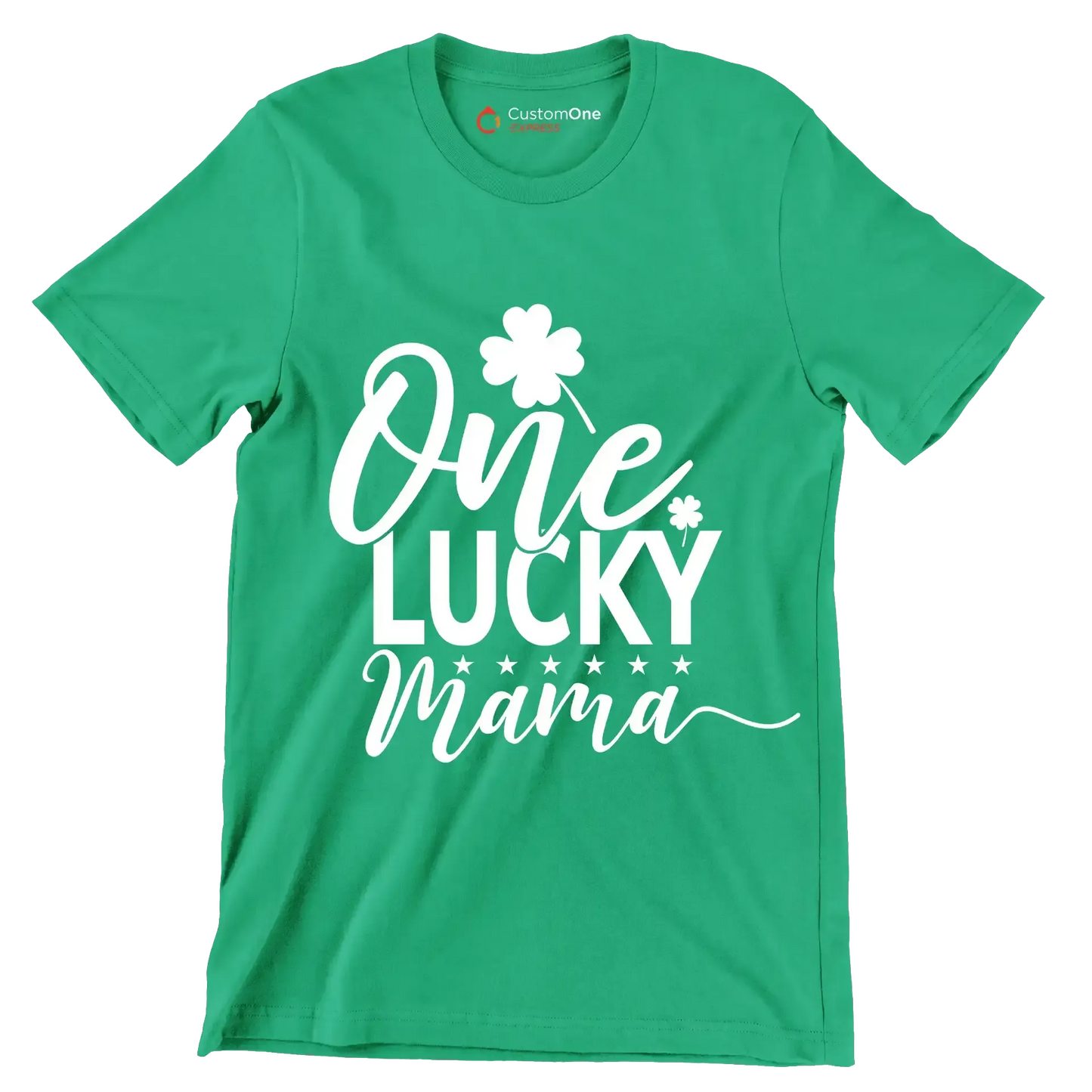One Lucky Mama - St. Patrick's Day T-Shirt-Green-S-Custom One Express