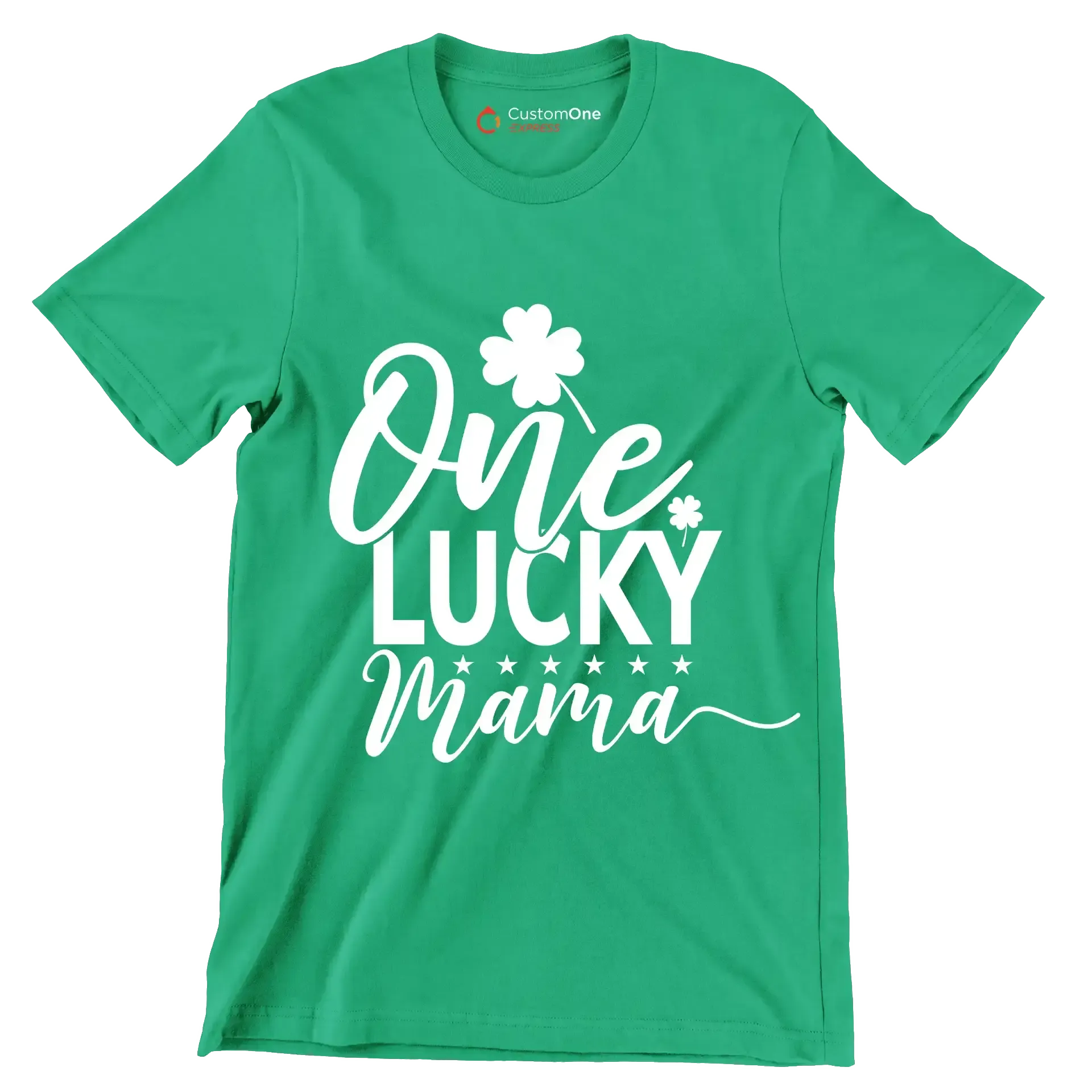 One Lucky Mama - St. Patrick's Day T-Shirt-Green-S-Custom One Express