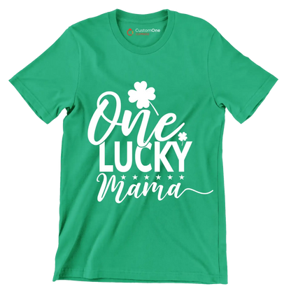 One Lucky Mama - St. Patrick's Day T-Shirt-Green-S-Custom One Express